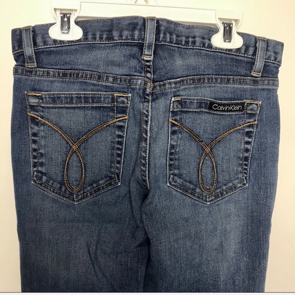 🌲3/$20 Calvin Klein Bootcut Flare Low Mid Blue Jean 2 - Picture 4 of 9